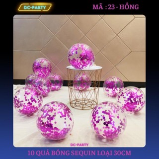 Bóng Bay Trong Suốt Đựng Kim Tuyến DC PARTY 10 Quả Dùng Trang Trí Phòng Cưới Sinh Nhật Sự Kiện Siêu Đẹp Giá Rẻ