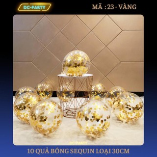 Bóng Bay Trong Suốt Đựng Kim Tuyến DC PARTY 10 Quả Dùng Trang Trí Phòng Cưới Sinh Nhật Sự Kiện Siêu Đẹp Giá Rẻ