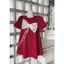 ĐẦM BABYDOLL ĐỎ ĐEN TAY PHỒNG NGỰC PHỐI NƠ REN TO