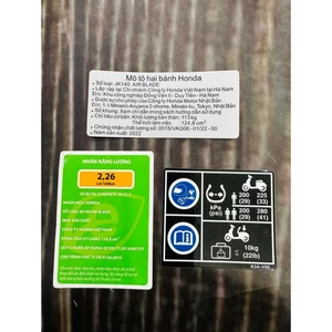 Tem thông số Airbalde 125i 2022-2023-2024 chuẩn Zin hãng