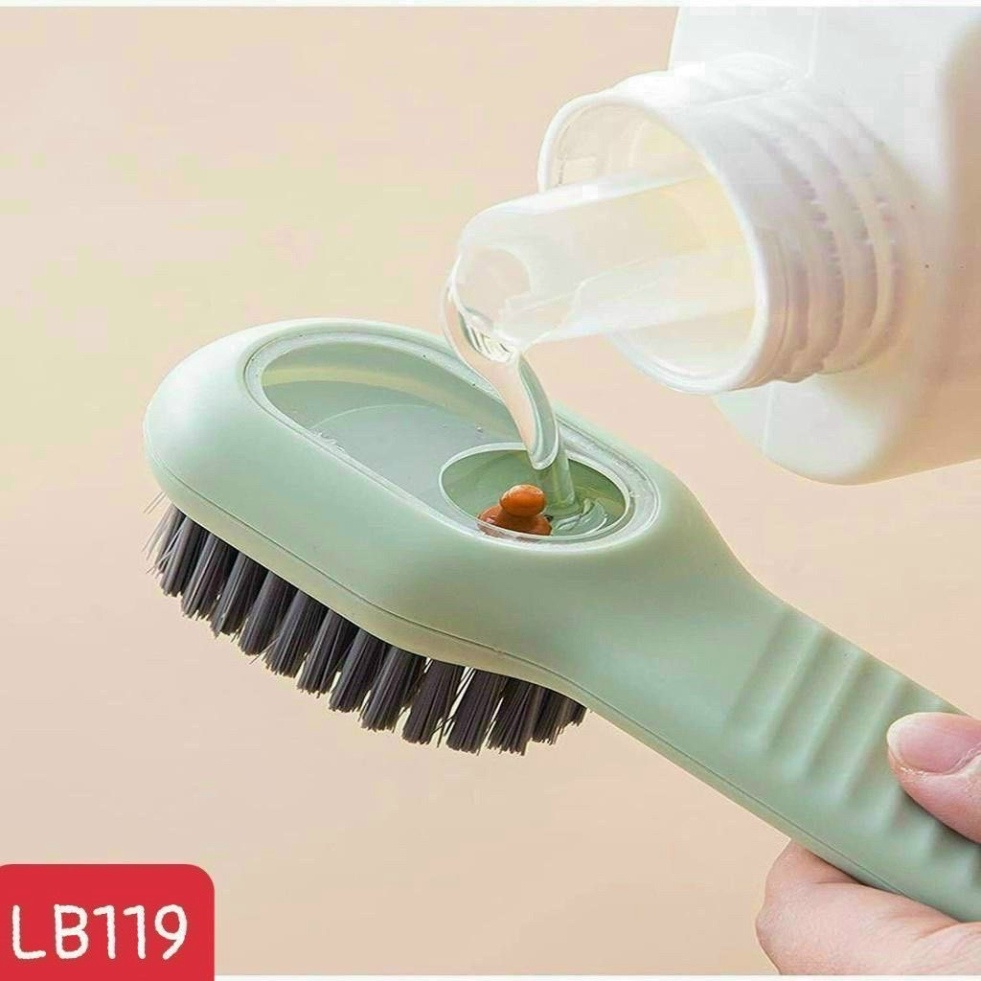 Bàn chải vệ sinh giày dép, rửa xe, chà sàn, phòng tắm có tay cầm và khay đựng xà bông mini tiện lợi đa năng