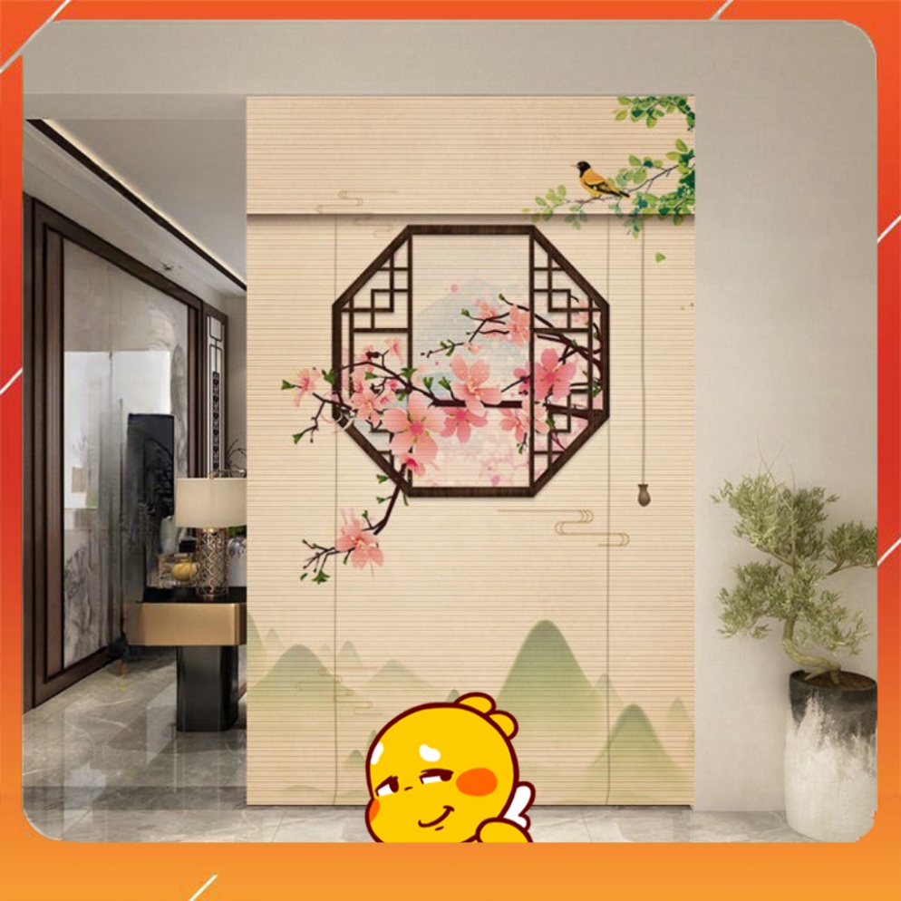 mành tre in tranh nghệ thuật Rèm tre trúc che bàn thờ, rèm che cửa sổ ...
