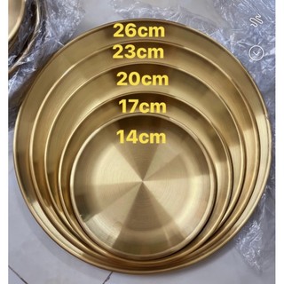 Bộ 5 Đĩa inox Mạ Vàng, Tháp Bày Quả, Tháp Bày Nước Đựng Trái Cây, Đĩa Bày Lễ, Đồ Thờ Cúng Ngày Lễ Tết