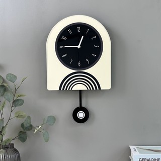 Đen Đồng Hồ Treo Tường Không Đục Lỗ Kiểu Dáng Đơn Giản Hiện Đại