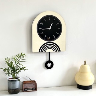 Đen Đồng Hồ Treo Tường Không Đục Lỗ Kiểu Dáng Đơn Giản Hiện Đại