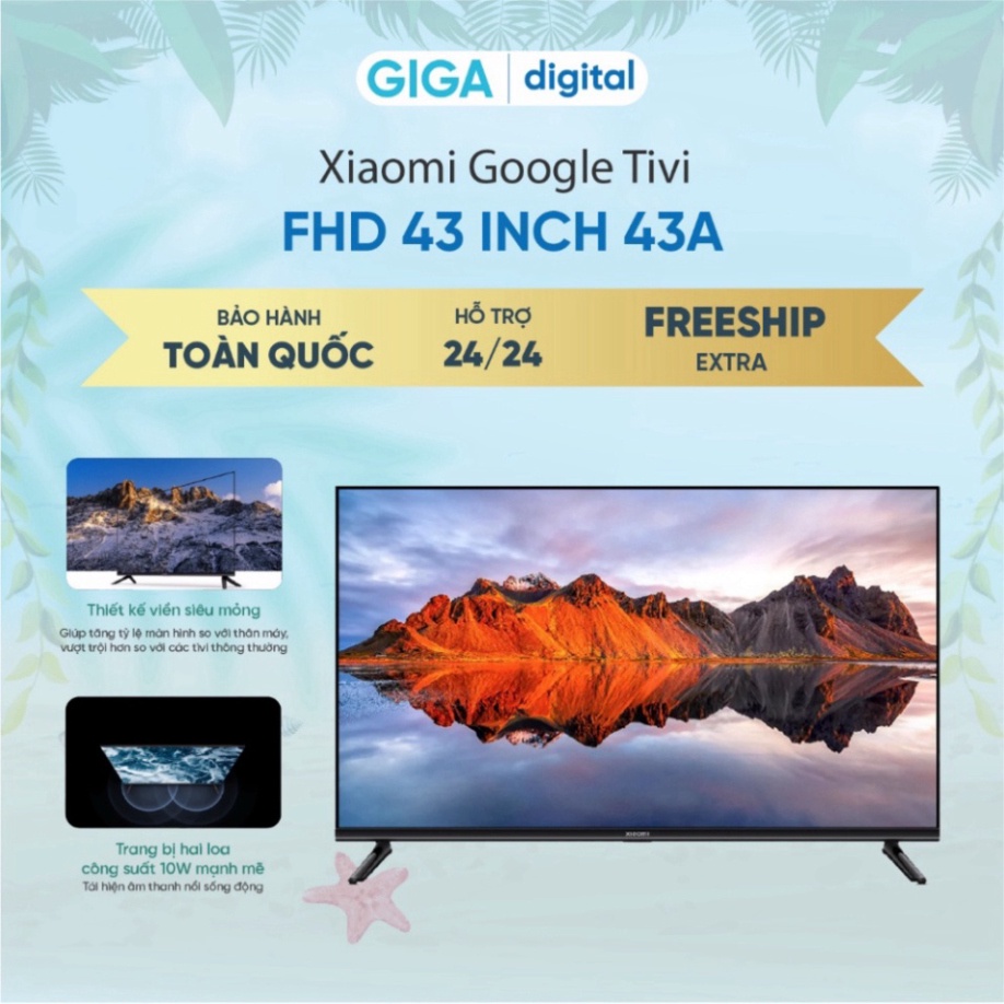 Xiaomi Google Tivi FHD 43 inch 43A - Điều khiển bằng giọng nói - Loa ...