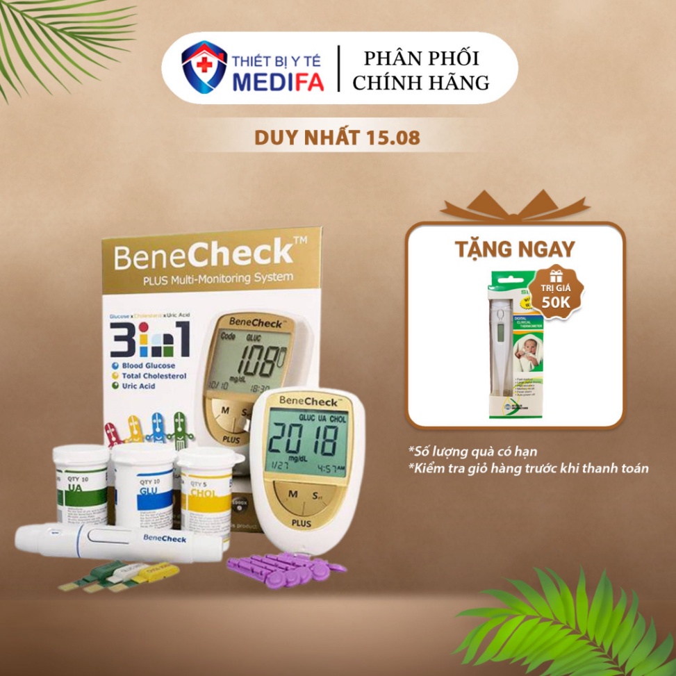 [TRỌN BỘ] BeneCheck Plus máy đo đường huyết 3 in 1 đường huyết mỡ máu ...