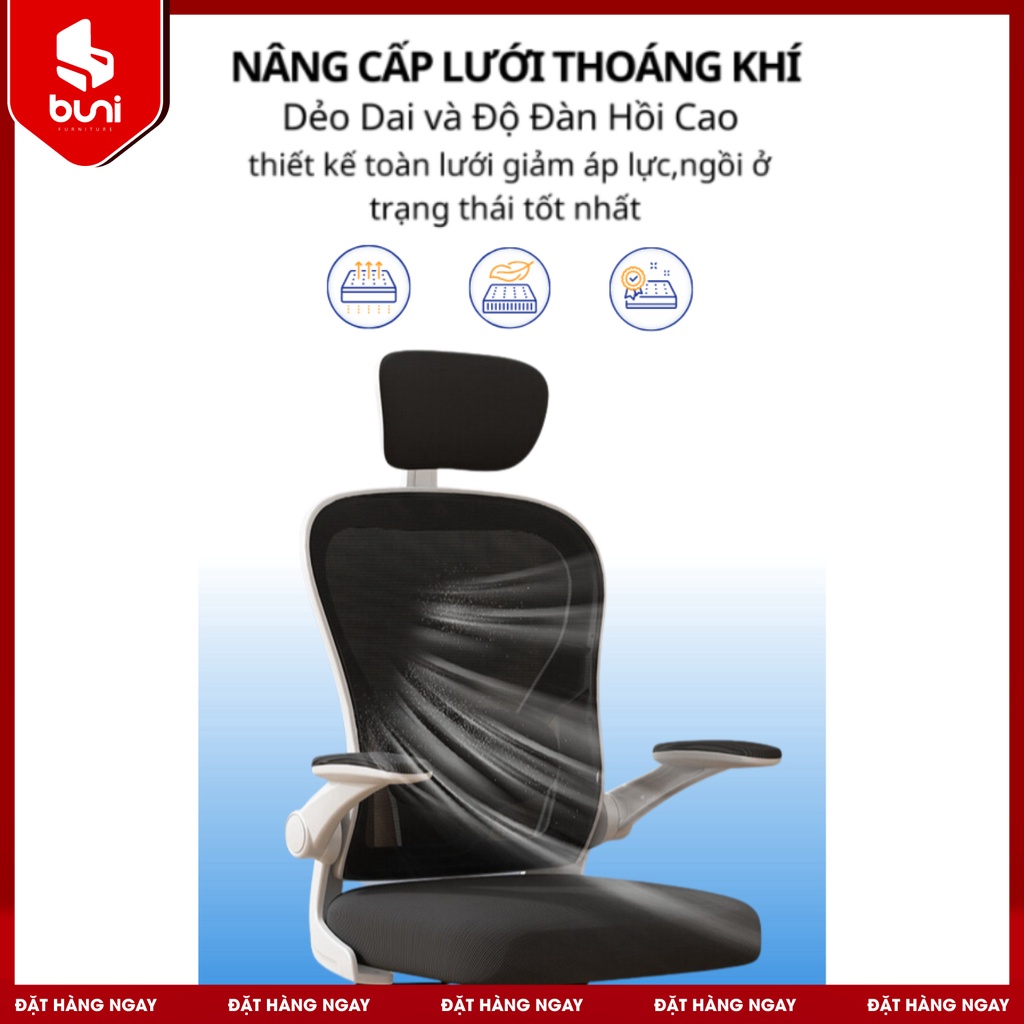 Ghế Công Thái Học, Ghế Làm Việc Văn Phòng Tựa Lưng, Ghế Xoay Ngả Lưng Thoái Mái | BigBuy360 - bigbuy360.vn