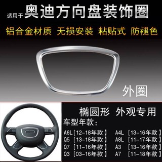 Miếng Dán logo Trang Trí Vô Lăng Xe Hơi audi a4l q5 q7 a5q3 a6l