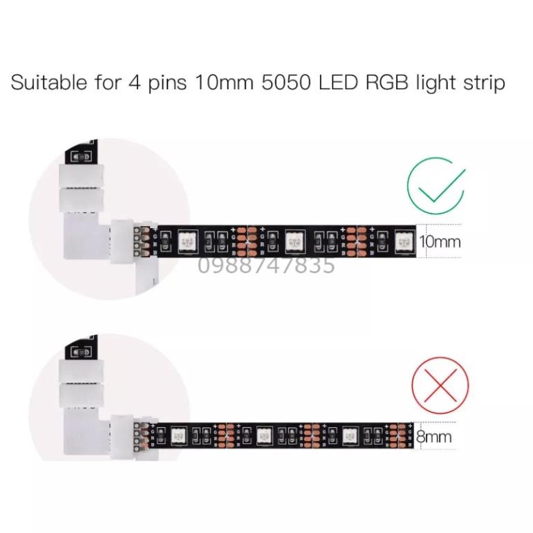 Đầu nối Led 4 pin RGB 8mm 10mm, kẹp nối nhanh không cần hàn dây đèn Led ...