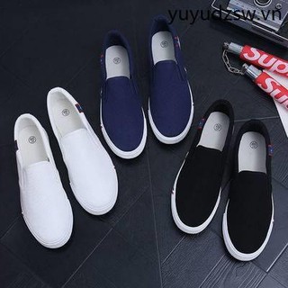 Giày Lười Vải canvas Đế Bằng Thời Trang Mùa Thu Cho Nam