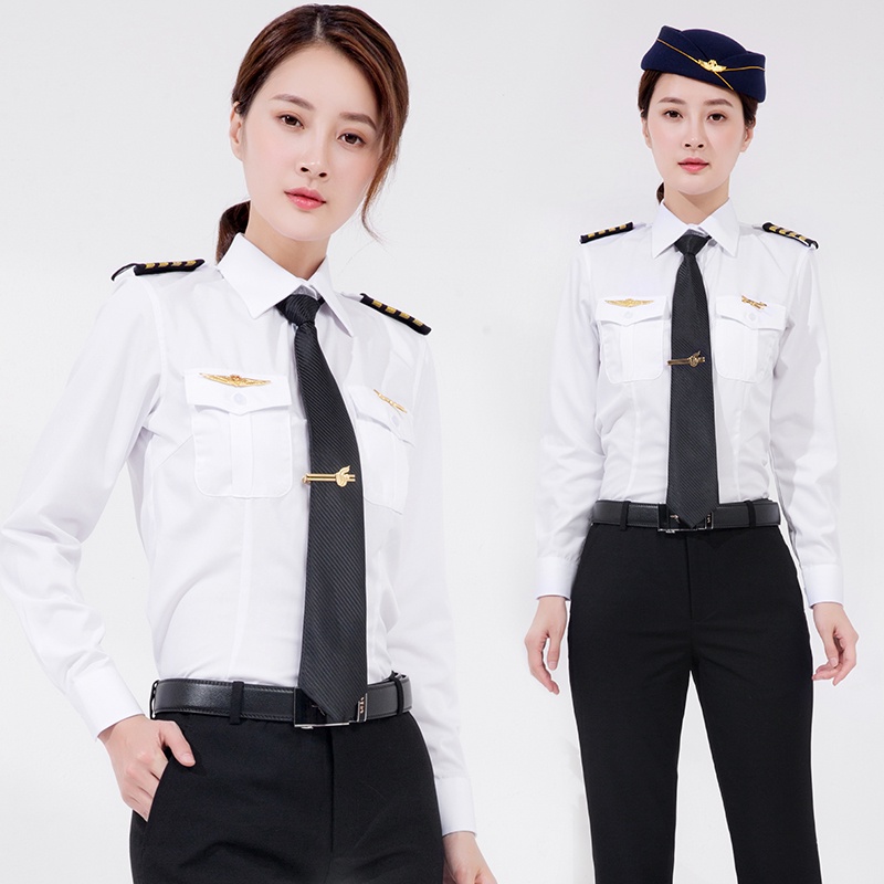 [Trong vòng 24 giờ✈] Đồng phục không khí nữ Đồng phục thuyền trưởng Áo đồng phục phi công Đồng phục phi công Nữ phi công Đồng phục không khí Quản lý khách sạn Áo sơ mi làm việc☛Thuyền trưởng Phi công Thuyền trưởng Giá trị bánh xe Đồng phục nối đất nhỏ dài