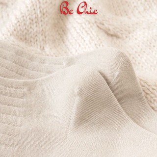 Tất Cổ Cao Nữ Họa Tiết Chữ C, Vỡ Cổ Cao Họa Tiết Chữ C Vải Cotton Mềm Mịn BC_CHIC LINGERIE