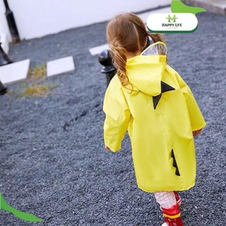 Áo Mưa Trẻ Em Khủng Long Có Mũ Kính Trong Suốt – Vải EVA Chống Thấm, Dễ Gấp Gọn, Cho Bé Trai Bé Gái