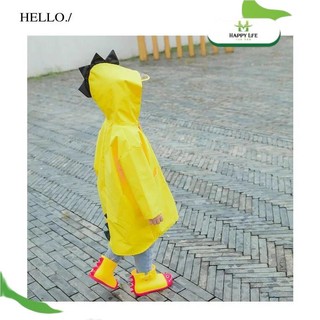 Áo Mưa Trẻ Em Khủng Long Có Mũ Kính Trong Suốt – Vải EVA Chống Thấm, Dễ Gấp Gọn, Cho Bé Trai Bé Gái