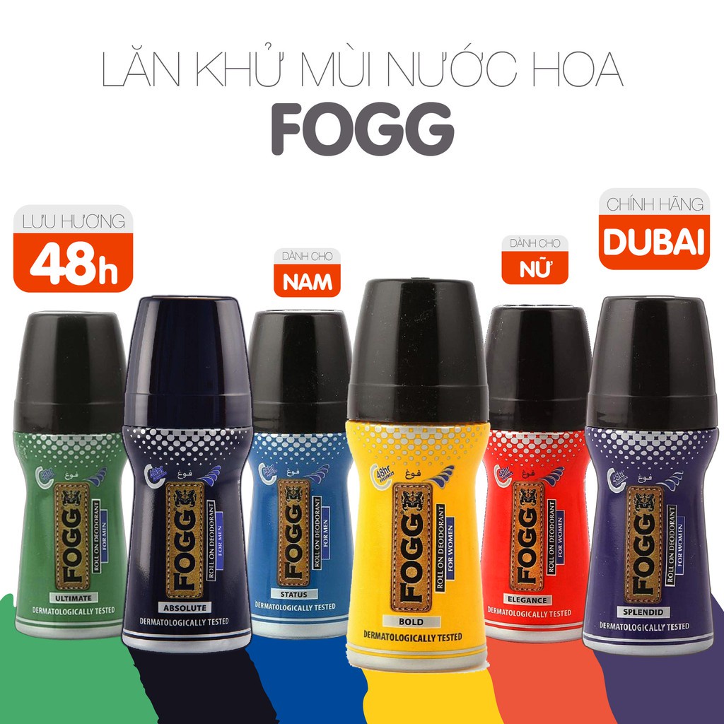 Lăn khử mùi FOGG Absolute hương nước hoa,chuyên khử mùi nam và khử mùi cho cả nữ,lăn vào nách giảm mùi hôi và mùi cơ thể