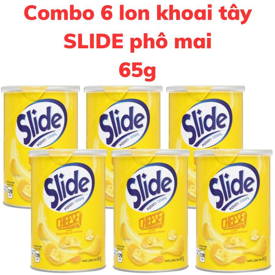 Khoai tây lon SLIDE vị phô mai lon 65g | Shopee Việt Nam