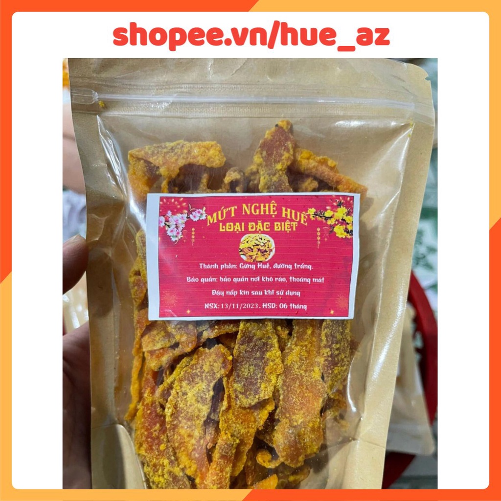 [TÚI ZIP 500G] Mứt nghệ Huế truyền thống siêu ngon - Đặc sản Huế