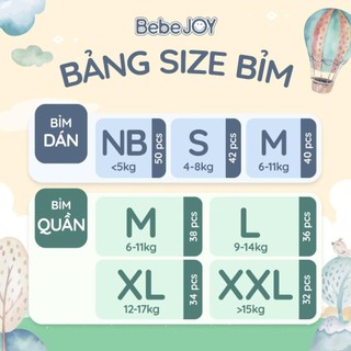 Tã Bỉm Dán / Quần BB Jolity Nhật đủ size Thấm hút cực nhanh, chống tràn, siêu mềm mịn cho bé