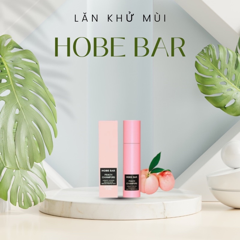 Lăn Khử Mùi HOBE BAR Hương Sâm Panh Đào Ngăn Tiết Mồ Hôi, Tạo Hương Thơm Cơ Thể