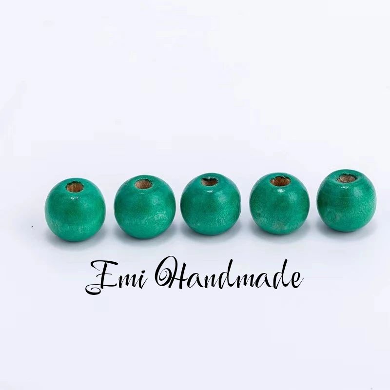 Hạt gỗ mộc size to làm thủ công-trang trí túi tỏi