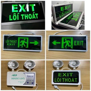 Đèn Exit 1 mặt có chữ lối thoát Đèn Exit 2 mặt có chữ lối thoát dienbaoanh