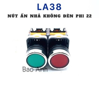 Nút Nhấn Nhả, Nhấn Chết  Không Đèn Phi 22 LA38-11D 220VAC Sử Dụng Trong Mạch Điện Công Nghiệp