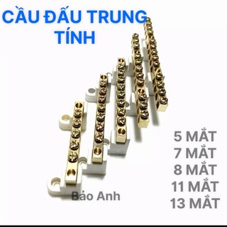 Cầu đấu trung tính (cầu mát), cầu đấu tiếp địa nhiều mắt, cầu đấu dây điện4  5 mắt,7 mắt,8 mắt ,11 mắt,13 mắt
