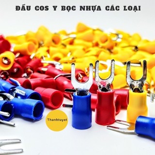 100 Đầu Cos Chữ Y SV1 – SV3 – SV5 | Cos Chĩa Chữ Y Bọc Nhựa Đấu Nối Dây Điện | Nhiều Kích Thước