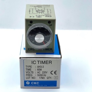 Rơ le thời gian CKC AH3-3 AC 220V kèm theo đế