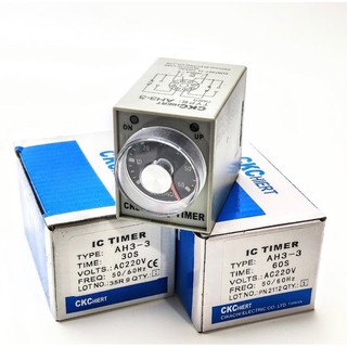 Rơ le thời gian CKC AH3-3 AC 220V kèm theo đế