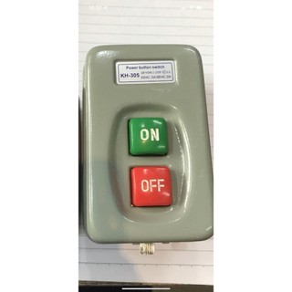 Công Tắc Nút Nhấn 3 Pha KH305 KH201 380V, Nút Nhấn ON/OFF Điều Khiển Động Cơ 7.5kW Vỏ Kim Loại