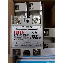 Role Bán Dẫn Fotek SSR-40VA - 60VA - 100VA-H, Rơ le Fotek Solid State Relay Điều Khiển AC 90–480VAC