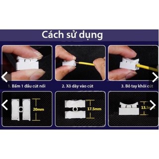 Combo Cút Nối Nhanh Dây Điện CH2 - Kẹp Nối Dây Đôi CH-2 PA66 (Combo 50 / 100 Cái)