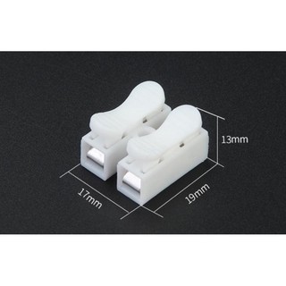 Combo Cút Nối Nhanh Dây Điện CH2 - Kẹp Nối Dây Đôi CH-2 PA66 (Combo 50 / 100 Cái)