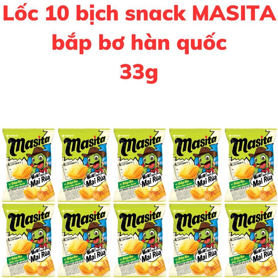 Bánh snack mai rùa 4 lớp MASITA vị bắp bơ Hàn Quốc bịch 33g | Shopee ...