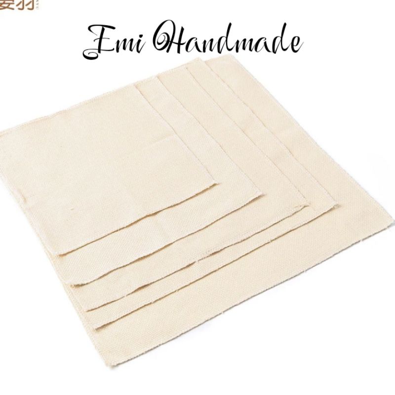 Vải mềm thêu len xù trong Thêu nổi - Punch Needle-Thêu sai chỉ cần tháo chỉ gạt lại các sợi vải là có thể thêu nhiều lần