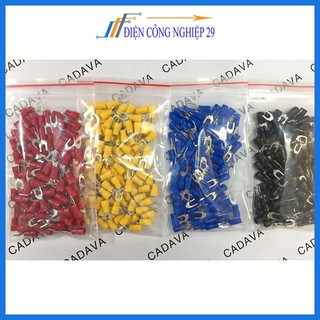 Đầu cos cốt chữ Y, đầu cốt bọc nhựa SV5.5-5 ,SV3.5-5  SV2-5,Đấu dây từ 0,5mm đến 6mm bền đẹp cho thiết bị điiện