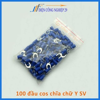 Đầu cos cốt chữ Y, đầu cốt bọc nhựa SV5.5-5 ,SV3.5-5  SV2-5,Đấu dây từ 0,5mm đến 6mm bền đẹp cho thiết bị điiện