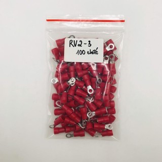 100 Đầu Cos Tròn Chữ O RV – RNB Nhiều Kích Thước, Cos Tròn Bọc Nhựa Đấu Nối Dây Điện - Túi 100 Chiếc