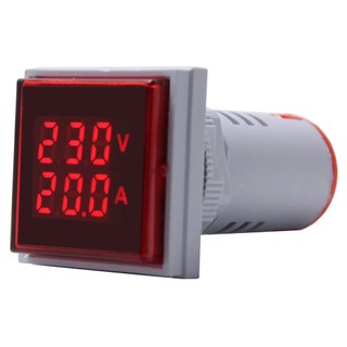 Đèn Báo Vuông Hiển Thị Volt Ampe LED – Đồng Hồ Đo Điện Áp & Dòng Điện AC 20–500V/0–99.9A Lắp Tủ Điện