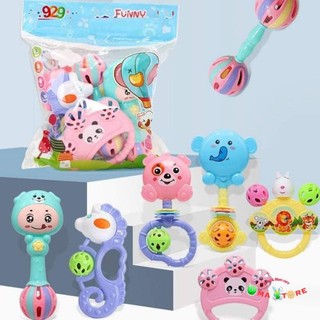 Bộ 7 Xúc xắc cho Bé sơ sinh - Đồ chơi Lục lạc cho Bé kích thích thị giác, Giác quan, Vận động - umastorevn