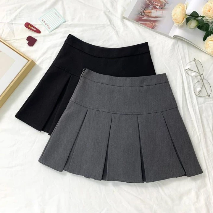 Chân váy ngắn xếp ly bản to dáng chữ a - chân váy tennis cạp cao Totosa – 4