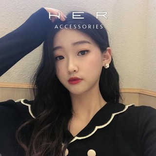 Khuyên tai nữ tròn cô dâu chuôi bạc 925 Her Accessories bông tai hoa đính kết thủ công phụ kiện nữ xinh BT186