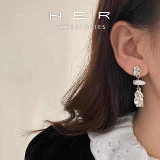 Khuyên tai nữ chuôi bạc 925 thiết kế thủ công Her Accessories bông tai dài phụ kiện cá tính độc đáo BT166