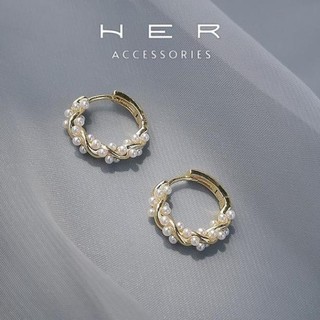 Khuyên tai nữ tròn thiết kế cho cô dâu Her Accessories (mới) phụ kiện phong cách Hàn Quốc cao cấp - BT162