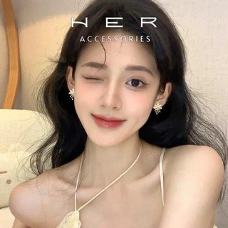 Khuyên tai nữ cô dâu hoa cổ tích S925 Her Accessories (mới) phụ kiện phong cách Hàn Quốc độc đáo - BT161
