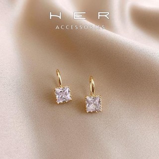 (Mới) Khuyên tai nữ chuôi bạc 925 Her Accessories đính đá pc Hàn Quốc phụ kiện nữ thanh lịch - BT150