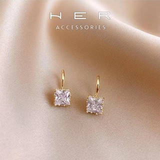 (Mới) Khuyên tai nữ chuôi bạc 925 Her Accessories đính đá pc Hàn Quốc phụ kiện nữ thanh lịch - BT150