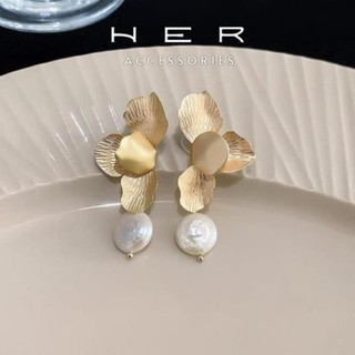 (Mới) Hàng thiết kế cao cấp Bông tai nữ chuôi bạc 925 Her Accessories phụ kiện nữ sang trọng - BT152